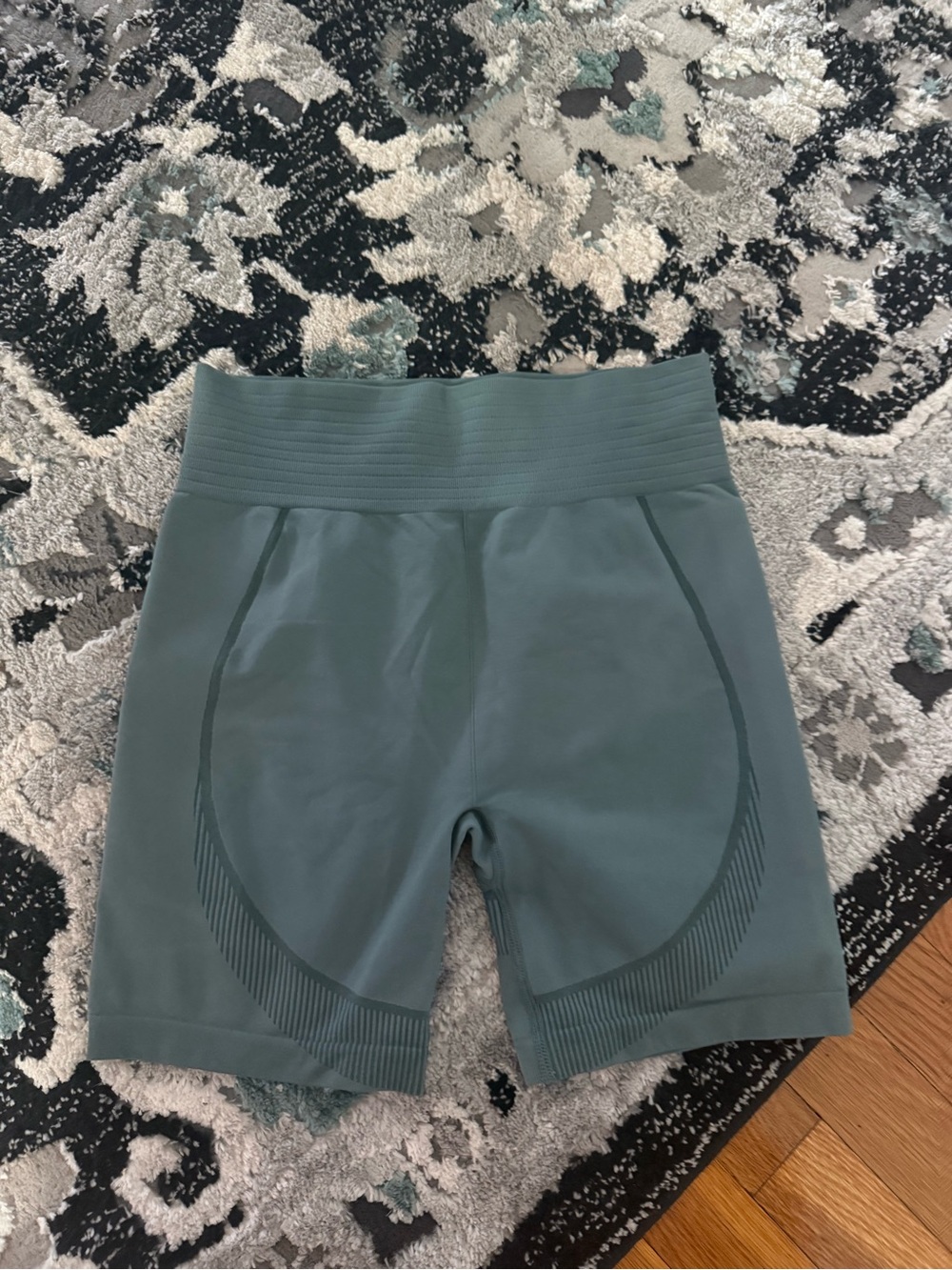 H&M Sage Green High-Waist Bike Shorts